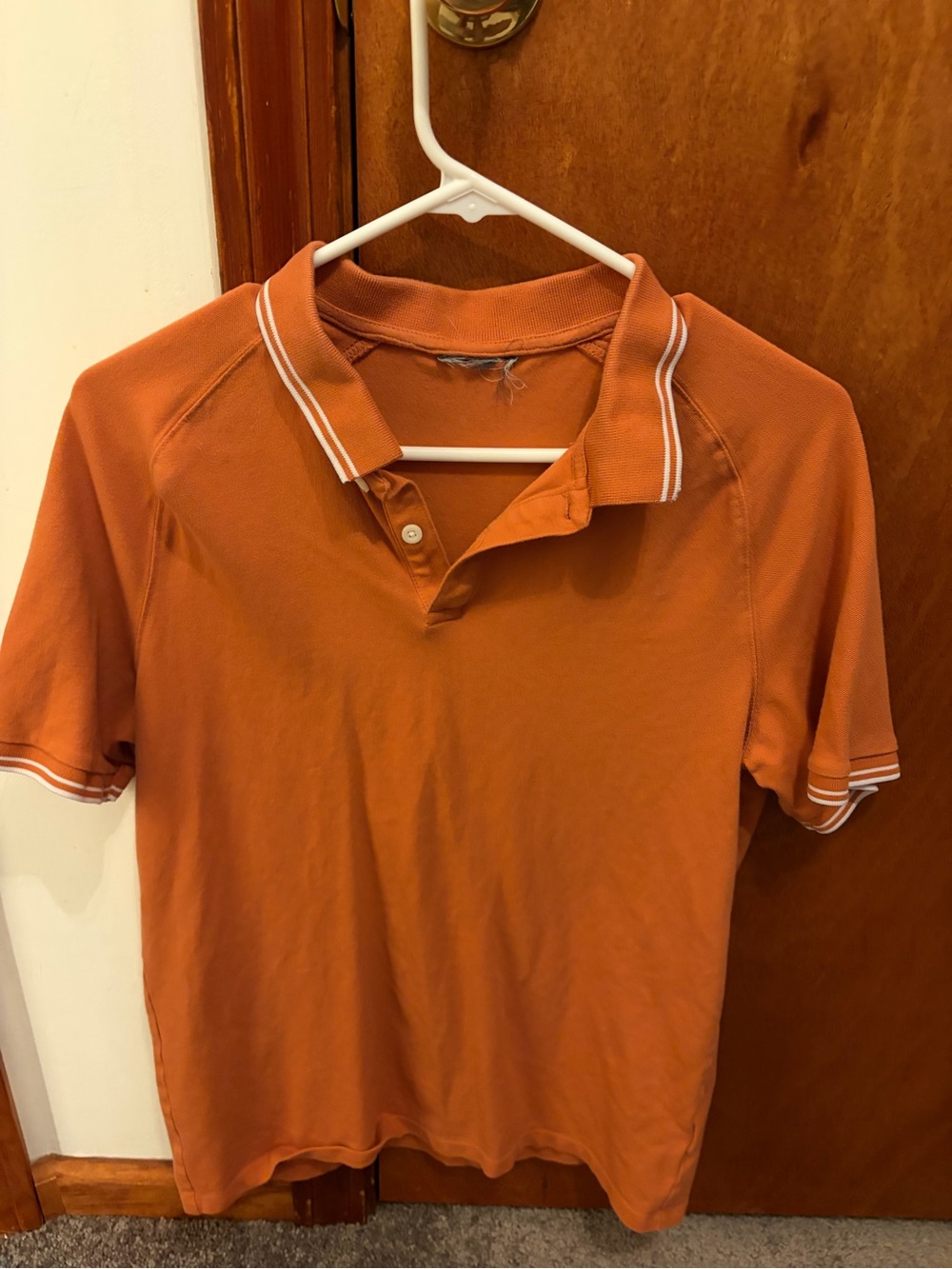 H&M Orange Polo with White Trim